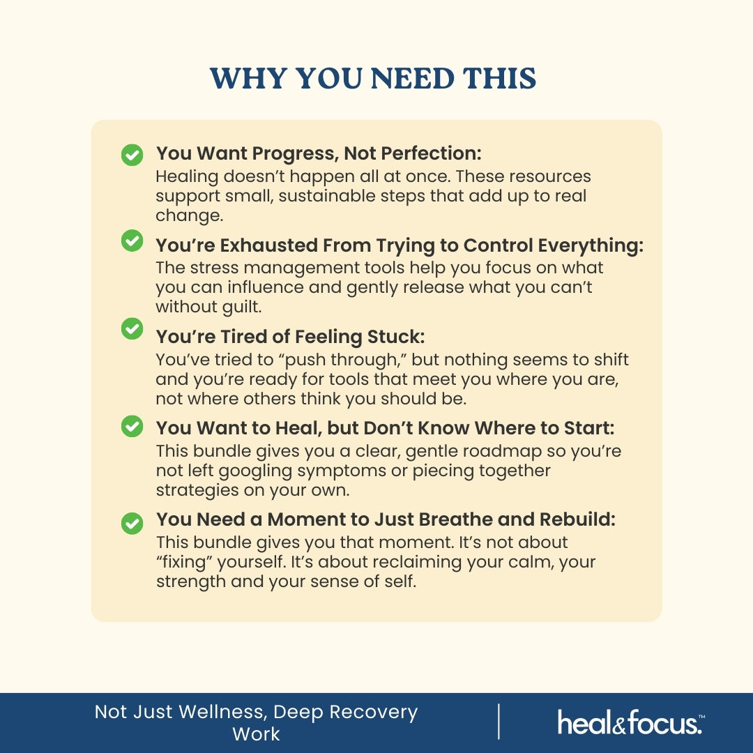 All 5 Therapist-Approved Workbooks for Lasting Emotional Relief, Resilience, Heal, Rebuild & Thrive | The Healing & Recovery Bundle