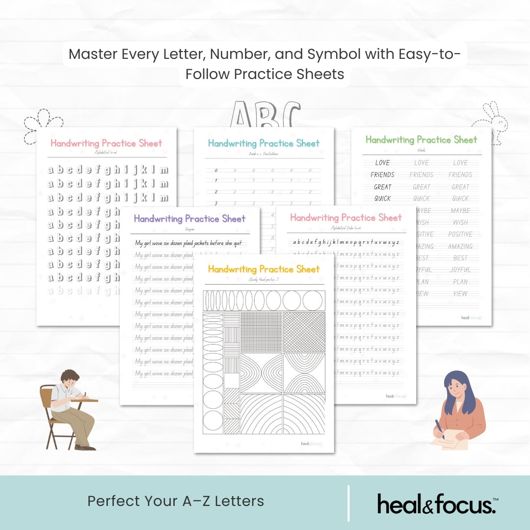 Handwriting Practice Sheets Bundle – Perfect Every Letter with Confidence