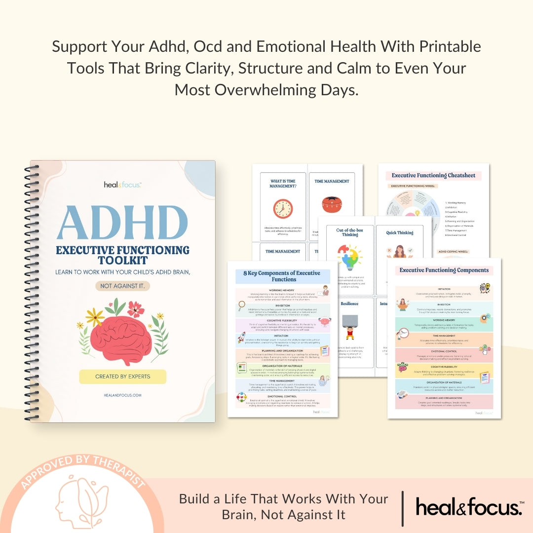 The Ultimate Focus & Functioning Bundle | ADHD, OCD & Executive Skills Toolkit | 5 Expert Workbooks to Boost Focus, Structure, Thoughts, Goals, & Emotional Clarity