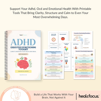 The Ultimate Focus & Functioning Bundle | ADHD, OCD & Executive Skills Toolkit | 5 Expert Workbooks to Boost Focus, Structure, Thoughts, Goals, & Emotional Clarity