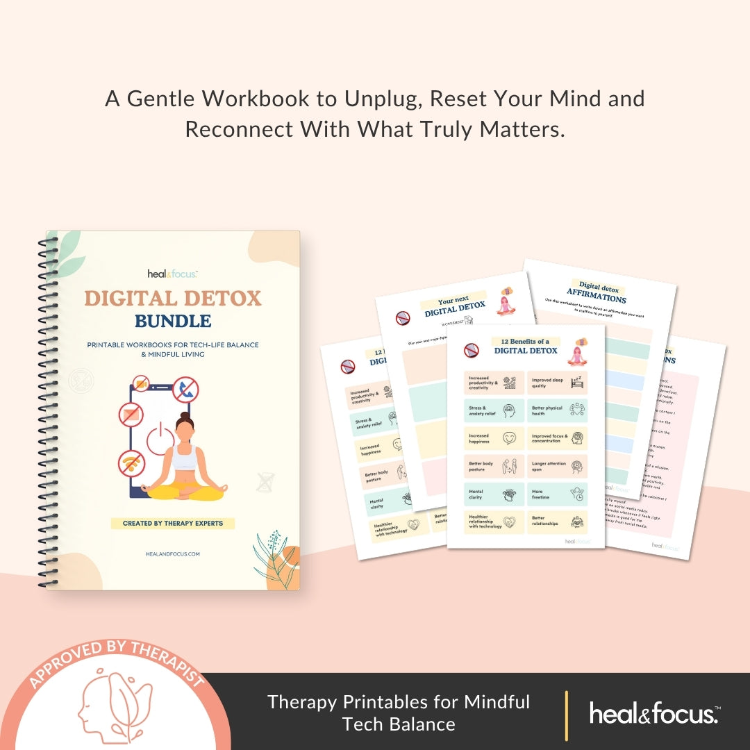 5 Workbooks in 1 Bundle - The Calm & Clarity Bundle | Workbooks, Worksheets, Planner, Journal - Therapy, Tools for Instant Relief, Ease Anxiety, Rebuild Resilience, Emotional Balance, Rest & Inner Balance