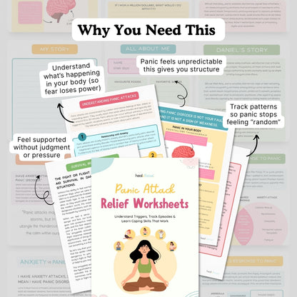 The Ultimate Panic Attack Relief Bundle – Cards & Worksheets for Calm, Control & Confidence