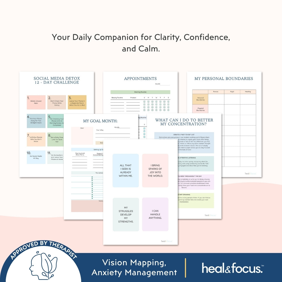 Mental Wellness Planner Pack | Prioritize Self-Care & Peace