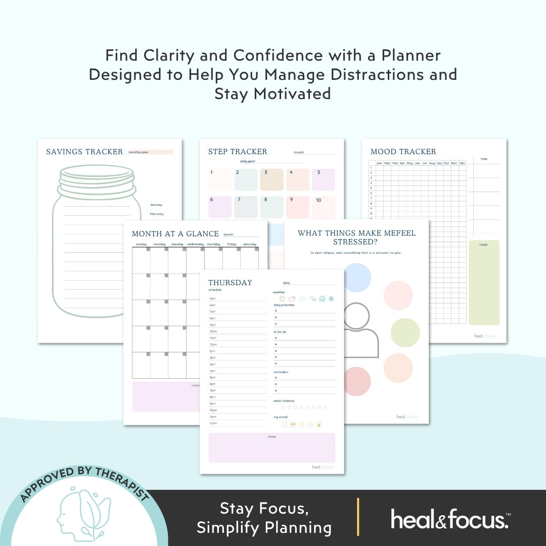 Ultimate ADHD Planner Bundle for Focus & Flow