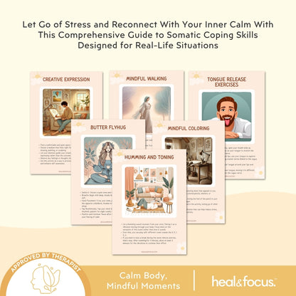 Somatic Therapy Coping Skills Cards – Body-Based Grounding Tools
