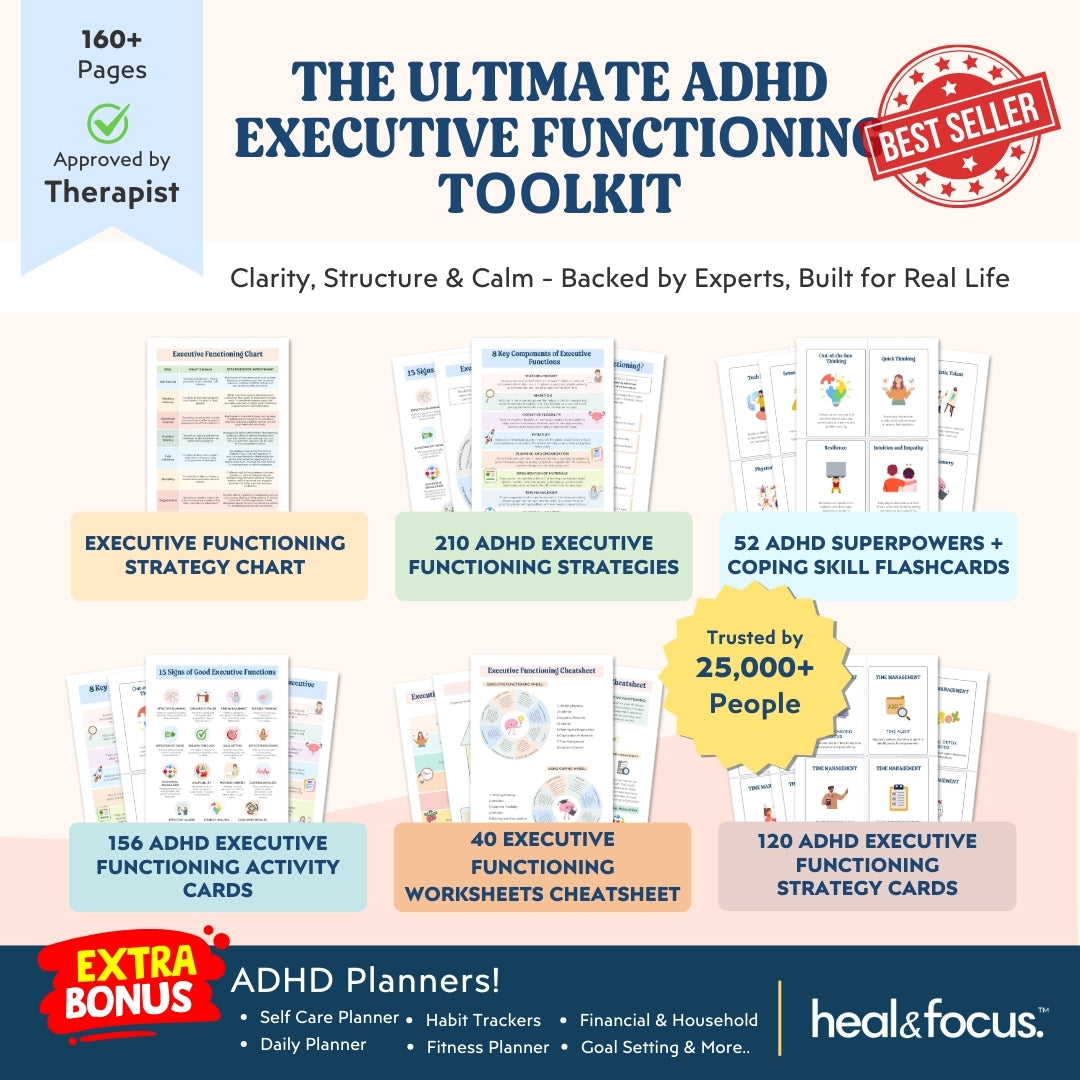The Ultimate ADHD Executive Functioning Toolkit – 6+ Tools to Master Your Focus, Emotions & Daily Life