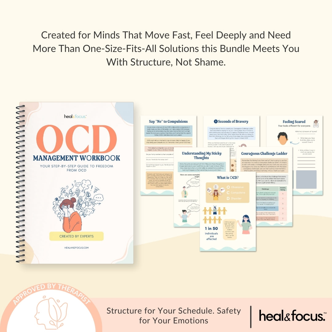 The Ultimate Focus & Functioning Bundle | ADHD, OCD & Executive Skills Toolkit | 5 Expert Workbooks to Boost Focus, Structure, Thoughts, Goals, & Emotional Clarity