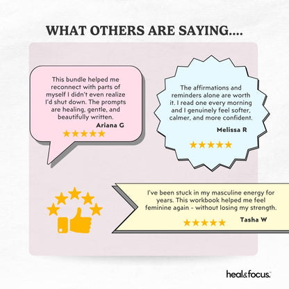 Feminine Energy Workbook Bundle – Unlock Your Divine Feminine Flow