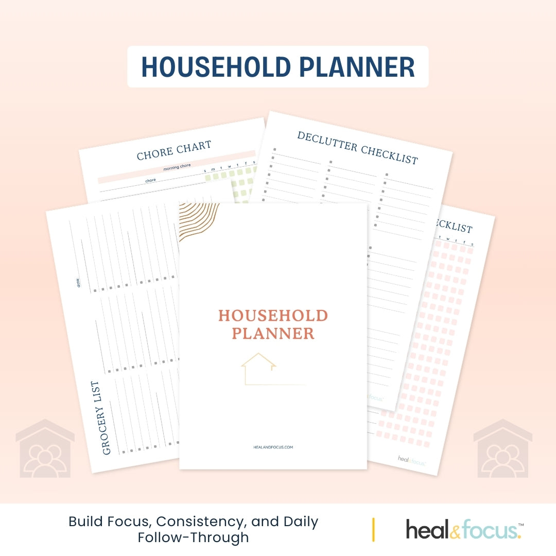 Ultimate ADHD Planner Bundle for Focus & Flow - Your Daily Compass to Productivity