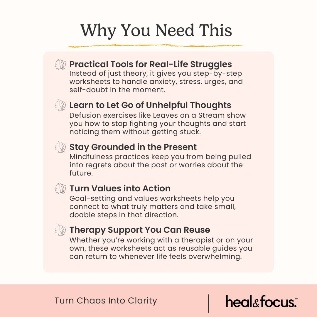 ACT Therapy Workbook – Calm Your Busy Mind
