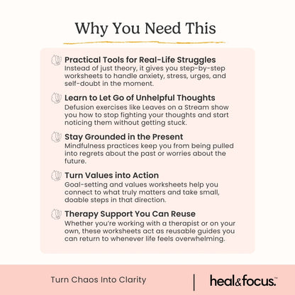 ACT Therapy Workbook – Calm Your Busy Mind