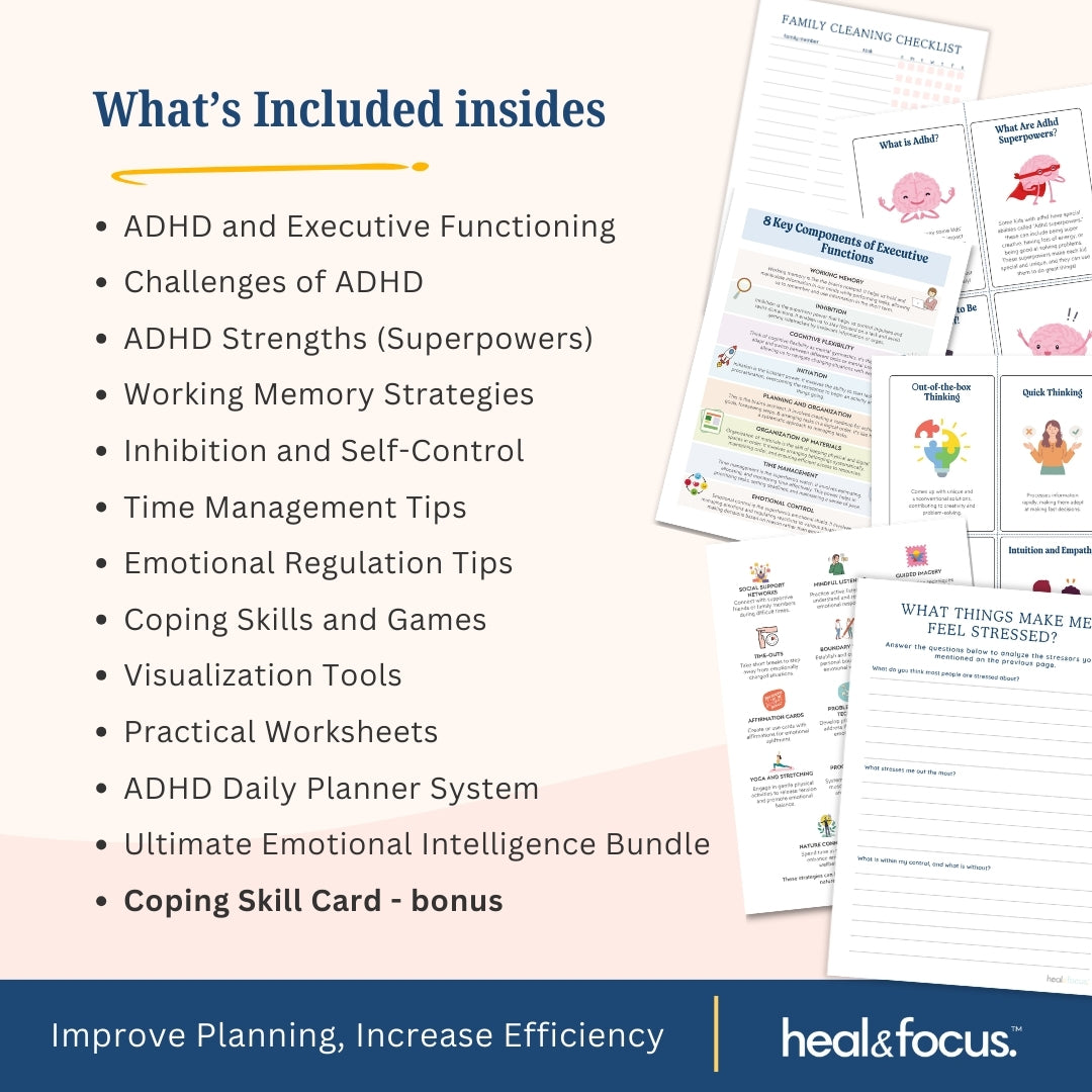 The Ultimate ADHD Executive Functioning Toolkit – Therapist-Designed Tools to Master Your Focus, Emotions & Daily Life