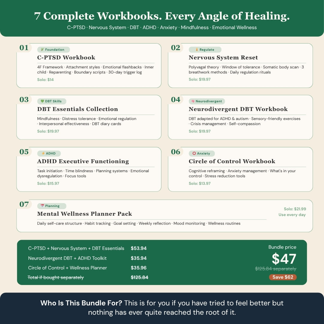 C-PTSD Healing Collection | Choose Your Level — Workbook, Bundle, or Complete System