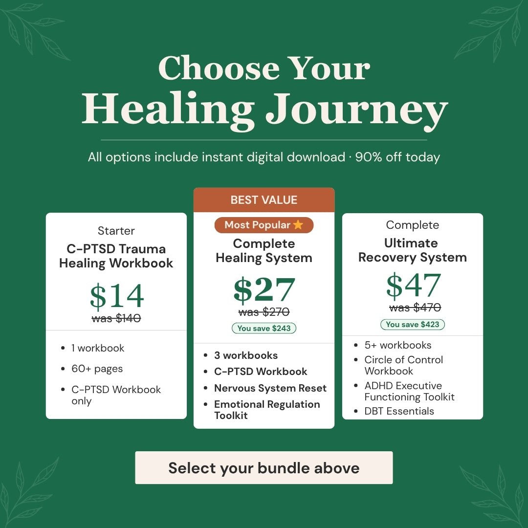 C-PTSD Healing Collection | Choose Your Level — Workbook, Bundle, or Complete System