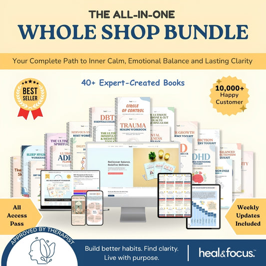 The Heal & Focus Whole Shop Bundle ✨| All-Access Website Bundle | Your One-Stop Shop for Self-Improvement and Healing!